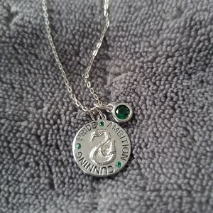 Harry Potter 925 Slytherin Medalion Necklace